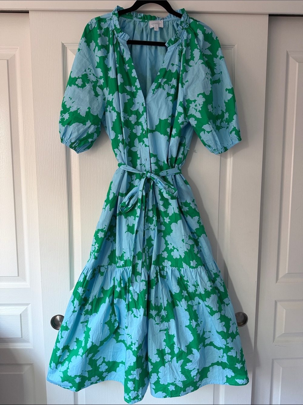 NWT Sugarlips Riona Floral Wynette Tie-Waist Midi/Maxi Dress - Picture 3 of 9